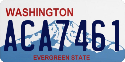 WA license plate ACA7461