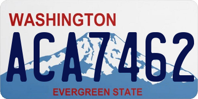 WA license plate ACA7462