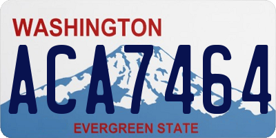WA license plate ACA7464