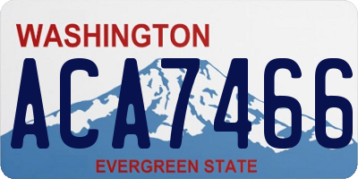 WA license plate ACA7466