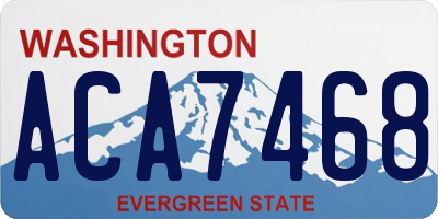 WA license plate ACA7468
