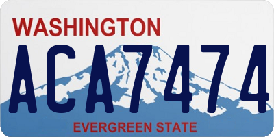 WA license plate ACA7474