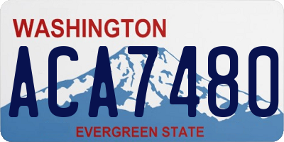 WA license plate ACA7480