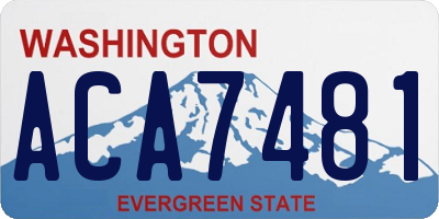 WA license plate ACA7481