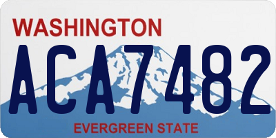 WA license plate ACA7482