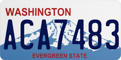 WA license plate ACA7483