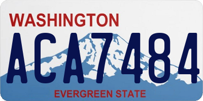 WA license plate ACA7484