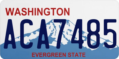WA license plate ACA7485
