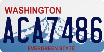 WA license plate ACA7486