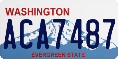 WA license plate ACA7487