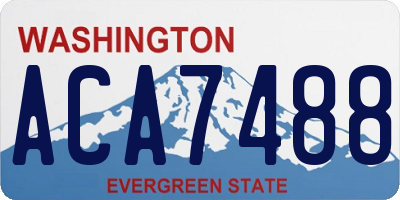 WA license plate ACA7488