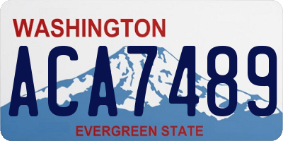 WA license plate ACA7489