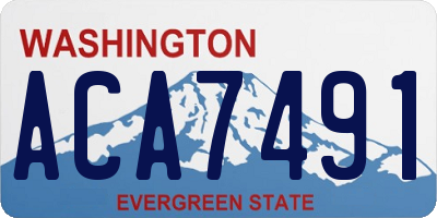 WA license plate ACA7491