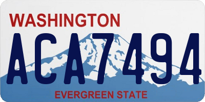WA license plate ACA7494