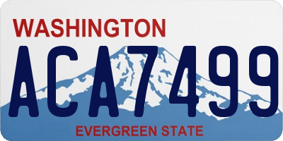 WA license plate ACA7499