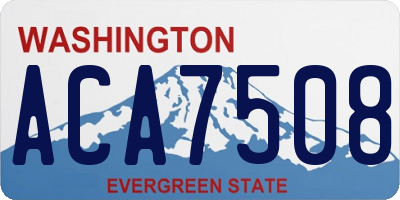 WA license plate ACA7508