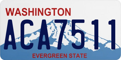WA license plate ACA7511