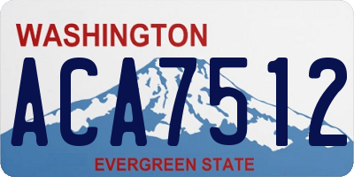 WA license plate ACA7512