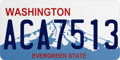 WA license plate ACA7513
