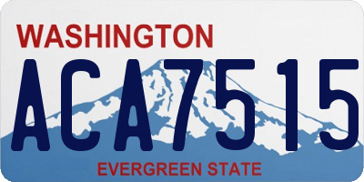 WA license plate ACA7515