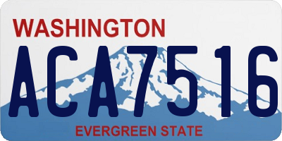 WA license plate ACA7516