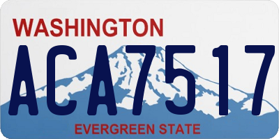 WA license plate ACA7517