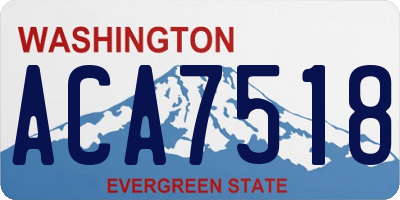 WA license plate ACA7518