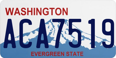 WA license plate ACA7519