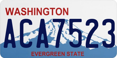 WA license plate ACA7523