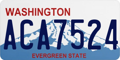 WA license plate ACA7524