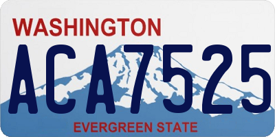WA license plate ACA7525