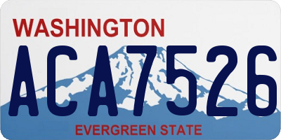 WA license plate ACA7526