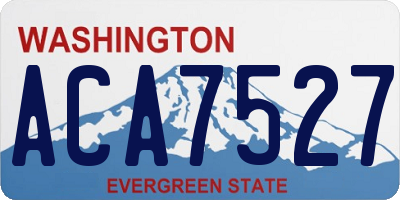 WA license plate ACA7527