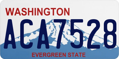 WA license plate ACA7528