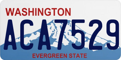 WA license plate ACA7529