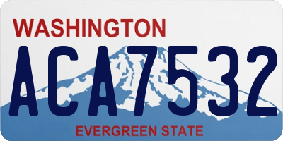 WA license plate ACA7532