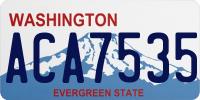 WA license plate ACA7535
