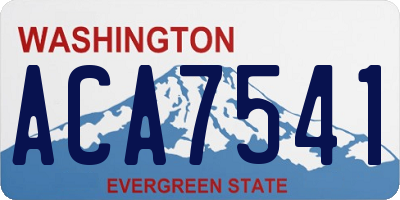 WA license plate ACA7541