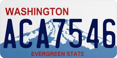 WA license plate ACA7546