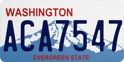 WA license plate ACA7547