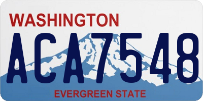 WA license plate ACA7548