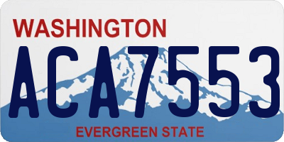 WA license plate ACA7553