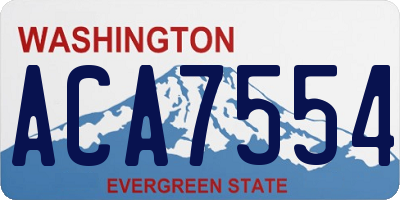 WA license plate ACA7554