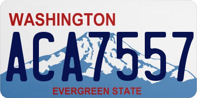 WA license plate ACA7557