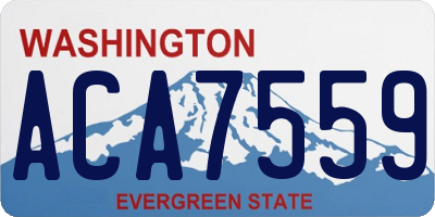 WA license plate ACA7559