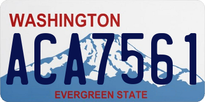 WA license plate ACA7561