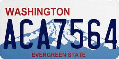 WA license plate ACA7564