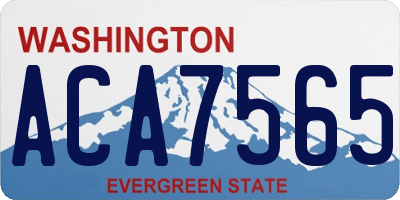 WA license plate ACA7565