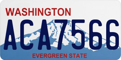 WA license plate ACA7566