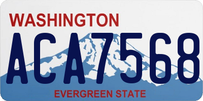 WA license plate ACA7568